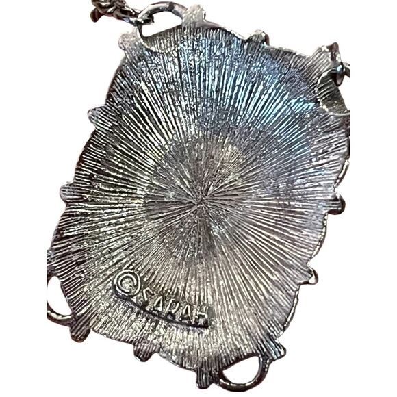 "KATRINA" Windmill Delft Pendant Charm Necklace Sarah Coventry Jewelry VTG - Picture 4 of 4